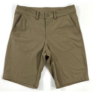 Lululemon Mens Chino Golf Shorts Size 30 Warpstreme Performance Stretch Brown